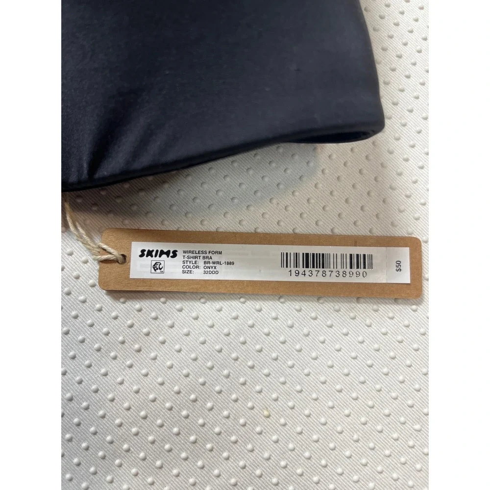 SKIMS Wireless Form T-Shirt Bra Onyx Black 32DDD BR-WRL-1889 NWT‎